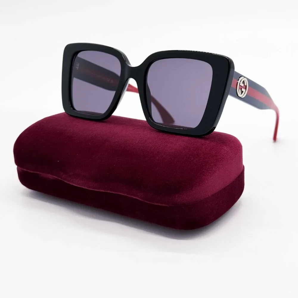 NEW GUCCI GG1861S 004 WOMEN SHINY BLACK SUNGLASSES GUCCI